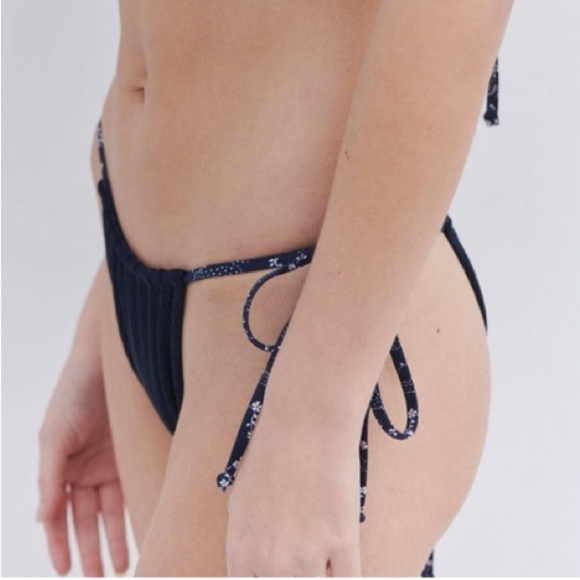 New! Frankie’s Bikini’s Tia ribbed thong string bikini bottom 24129 - Picture 3 of 9